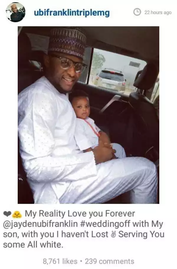 Triplemg Boss, Ubi Franklin, Counting His Loses In His Failed Marriage (Pic)